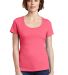 DM106L District Made® Ladies Perfect Weight® Sco Coral front view