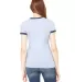 BELLA 6050 Womens Vintage Heather Ringer Tee HTHR BLUE/ NAVY back view