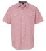 B9247 Burnside - Textured Solid Short Sleeve Shirt Red front view
