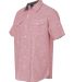 B9247 Burnside - Textured Solid Short Sleeve Shirt Red side view