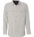 B8200 Burnside - Solid Long Sleeve Flannel Shirt  Stone front view