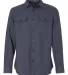 B8200 Burnside - Solid Long Sleeve Flannel Shirt  Denim front view