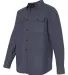 B8200 Burnside - Solid Long Sleeve Flannel Shirt  Denim side view