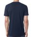 Next Level 6440 Premium Sueded V Neck T Shirts in Midnight navy back view