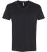 Next Level 6440 Premium Sueded V Neck T Shirts in Black front view