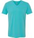 Next Level 6440 Premium Sueded V-Neck T-shirt TAHITI BLUE front view