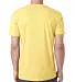 Next Level 6440 Premium Sueded V-Neck T-shirt in Banana cream back view