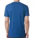 Next Level 6440 Premium Sueded V-Neck T-shirt in Cool blue back view