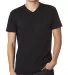 Next Level 6440 Premium Sueded V-Neck T-shirt in Black front view
