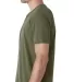 Next Level 6440 Premium Sueded V-Neck T-shirt in Military green side view