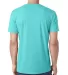 Next Level 6440 Premium Sueded V-Neck T-shirt in Tahiti blue back view