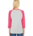 L3530 LAT - Ladies' Fine Jersey Three-Quarter Slee in Vn ht/ vn ht pnk back view