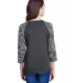 L3530 LAT - Ladies' Fine Jersey Three-Quarter Slee in Vn smke/ vn camo back view