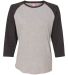 L3530 LAT - Ladies' Fine Jersey Three-Quarter Slee in Vintage heather/vintage smoke front view