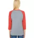 L3530 LAT - Ladies' Fine Jersey Three-Quarter Slee in Vin hth/ vn orng back view