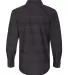 B8202 Burnside - Long Sleeve Plaid Shirt Black/ Grey back view