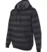 B8603 Burnside - Printed Striped Fleece Sweatshirt Black/ Charcoal side view