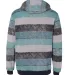B8603 Burnside - Printed Striped Fleece Sweatshirt Light Blue/ Black back view