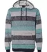 B8603 Burnside - Printed Striped Fleece Sweatshirt Light Blue/ Black front view