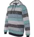 B8603 Burnside - Printed Striped Fleece Sweatshirt Light Blue/ Black side view