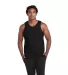 Delta Apparel 21734 Adult Tank Top in Black front view