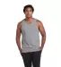 Delta Apparel 21734 Adult Tank Top in Athletic heather front view