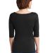 DM107L District Made® Ladies Perfect Weight® 3/4 Jet Black back view