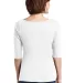 DM107L District Made® Ladies Perfect Weight® 3/4 Bright White back view