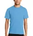 PC381 Performance Tee Blended Cotton Polyester by  in Aquatic blue front view