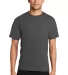 PC381 Performance Tee Blended Cotton Polyester by  in Charcoal front view