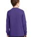 PC54YLS Port and Company Youth Long Sleeve Cotton  Purple back view