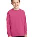 PC54YLS Port and Company Youth Long Sleeve Cotton  Sangria front view