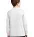 PC54YLS Port and Company Youth Long Sleeve Cotton  White back view