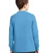 PC54YLS Port and Company Youth Long Sleeve Cotton  Aquatic Blue back view