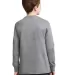 PC54YLS Port and Company Youth Long Sleeve Cotton  Athl Heather back view