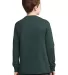 PC54YLS Port and Company Youth Long Sleeve Cotton  Dark Green back view