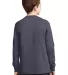 PC54YLS Port and Company Youth Long Sleeve Cotton  Heather Navy back view