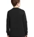 PC54YLS Port and Company Youth Long Sleeve Cotton  Jet Black back view