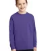 PC54YLS Port and Company Youth Long Sleeve Cotton  Purple front view