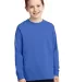 PC54YLS Port and Company Youth Long Sleeve Cotton  Royal front view