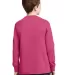 PC54YLS Port and Company Youth Long Sleeve Cotton  Sangria back view