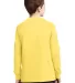 PC54YLS Port and Company Youth Long Sleeve Cotton  Yellow back view