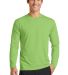 PC381LS Blended long sleeve performance tee shirt  Lime front view