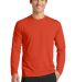 PC381LS Blended long sleeve performance tee shirt  Orange front view