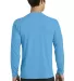 PC381LS Blended long sleeve performance tee shirt  Aquatic Blue back view