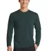PC381LS Blended long sleeve performance tee shirt  Dark Green front view
