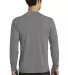 PC381LS Blended long sleeve performance tee shirt  Medium Grey back view