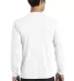 PC381LS Blended long sleeve performance tee shirt  White back view