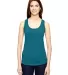 6751L Anvil Ladies' Triblend Racerback Tank in Hth galap blue front view