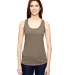 6751L Anvil Ladies' Triblend Racerback Tank in Heather slate front view